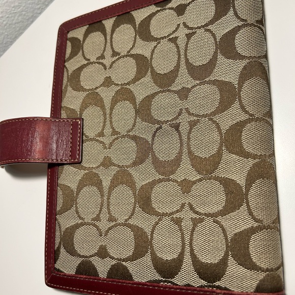 RARE Coach Brown and Maroon Canvas Notebook Cover - Picture 9 of 10